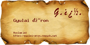 Gyulai Áron névjegykártya