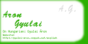 aron gyulai business card